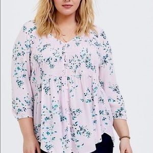 Torrid Smocked Top